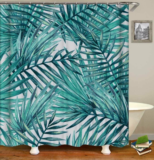 Palm Leaves Painting Shower Curtain