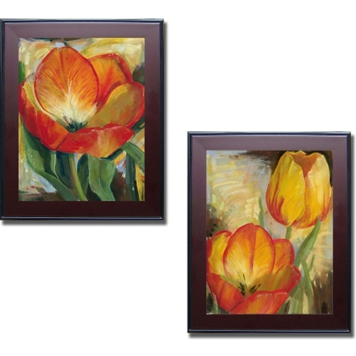 Artistic Home Gallery 1620602M Summer Tulips by Buettner Premium Mahog