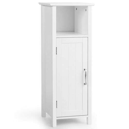 Wooden Bathroom Floor Cabinet with Adjustable Shelf