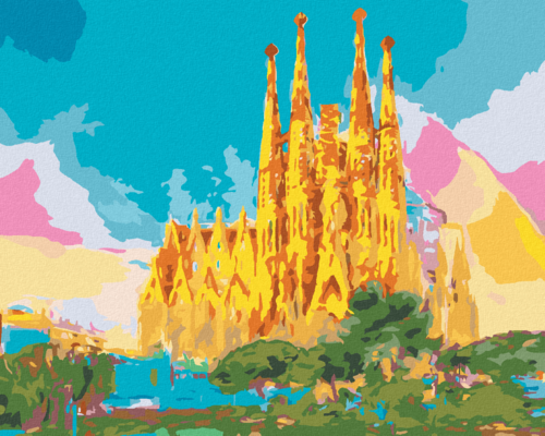 Paint by Numbers - RAINBOW SAGRADA FAMILIA