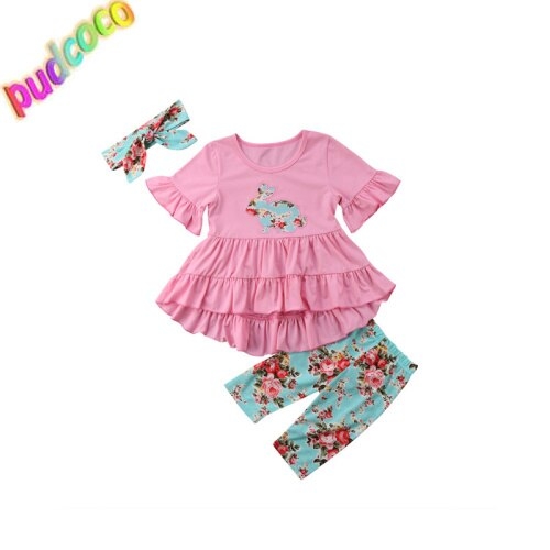 Toddler Kids Baby Girls Easter Outfit Clothes