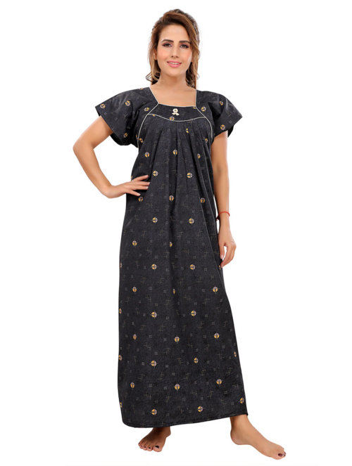 women printed cotton nighty
