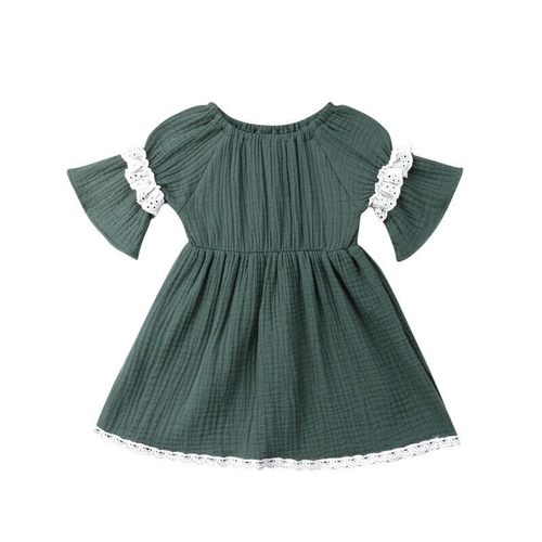 2019 Cute Toddler Kids Baby Girls Lace Dress