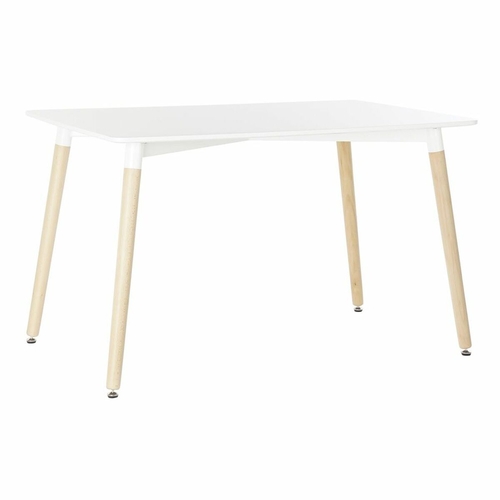 Dining Table DKD Home Decor White Birch MDF Wood 120 x 80 x 74 cm