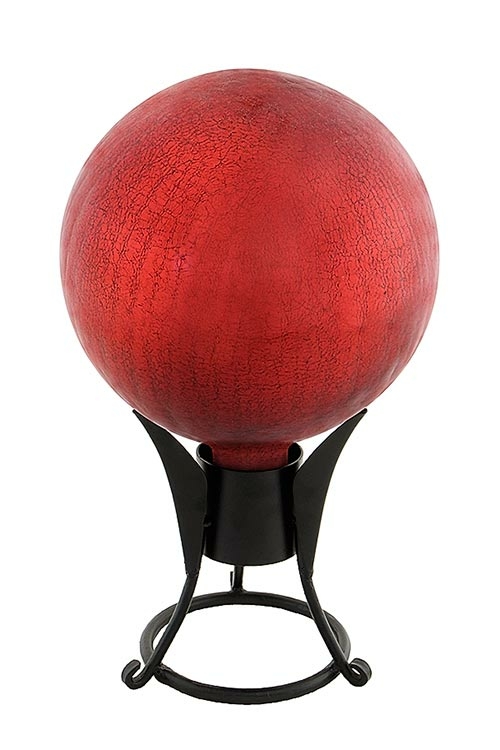 Achla G12-RD-C Gazing Ball 12 in. Red Crackle