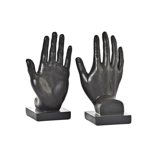 Bookend DKD Home Decor 2 Pieces Hands Resin Modern (12 x 10 x 23 cm)