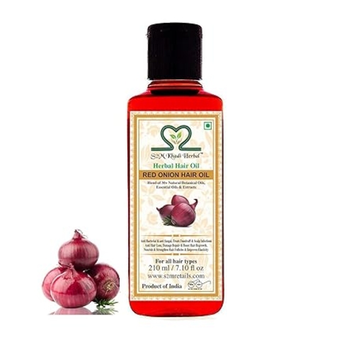 S2M KHADI HERBAL Red Onion Oil 210 ML (Pack of 1)