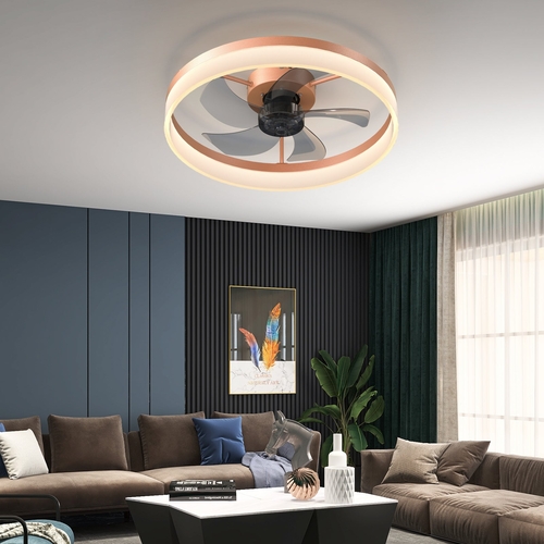 Ceiling Fans with Lights Dimmable LED Embedded installation of thin