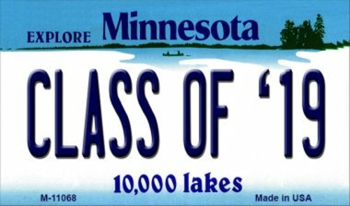 Smart Blonde M-11068 Class of 19 Minnesota State License Plate Novelty