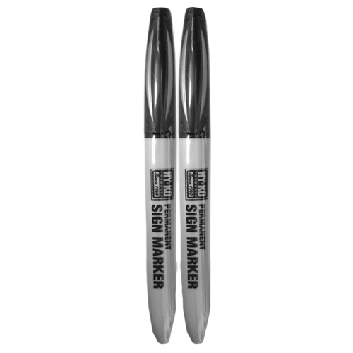 Hy-Ko 5992904 Black Broad Tip Permanent Marker - 2 per Pack & Pack of 