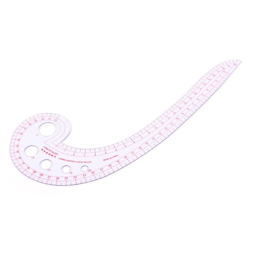 11.8" Long Comma Shaped Plastic Transparent French