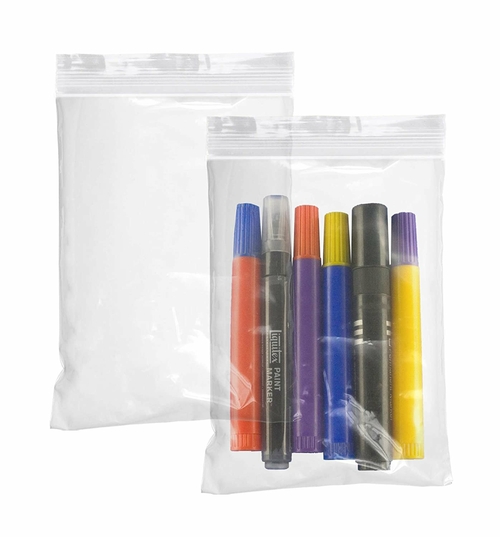 Pack of 100 Zipper Bags 6 x 8 Heavy Duty Polyethylene Bags 6x8