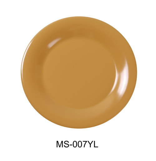 Yanco MS-007YL Mile Stone Wide Rim Round Plate