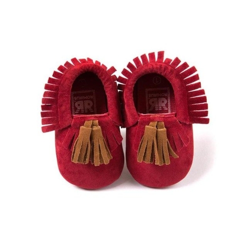 Toddler Baby Kids Tassel Soft Sole Prewalker Shoes