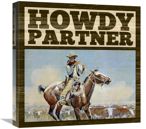 Global Gallery GCS-394757-1818-142 18 x 18 in. Western - Howdy Partner