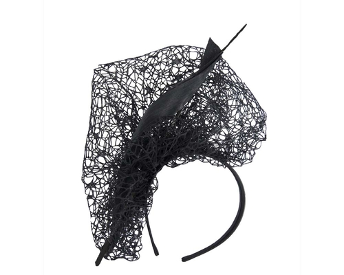 Bespoke black lace fascinator