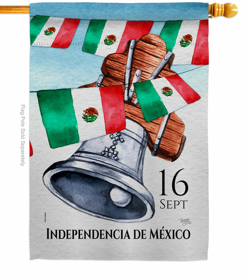 Breeze Decor H108619-BO 28 x 40 in. Mexican Independence Day House Fla