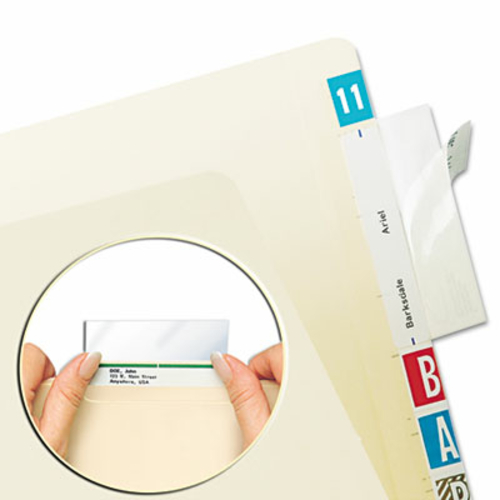 Tabbies 58385 Protector  Top Tab Folder  3 1/2 x 2  Clear  100/PK