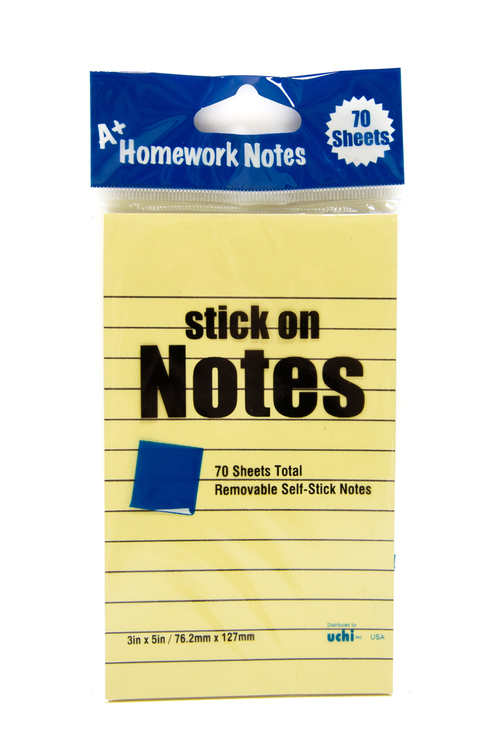 3" x 5" Stick On Notes - Lined