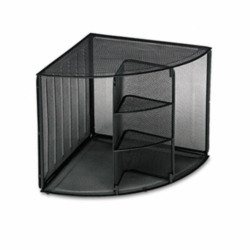 Rolodex 62630 Mesh Corner Desktop Shelf  Five Sections  20w x 14d x 13