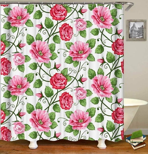 Pattern of Roses Shower Curtain