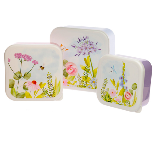 Botanical Gardens Set of 3 Plastic Lunch Boxes (M/L/XL)