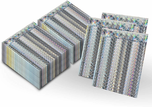 Pack of 200 Glamour Holographic Cushion envelopes 6.5x9 Padded