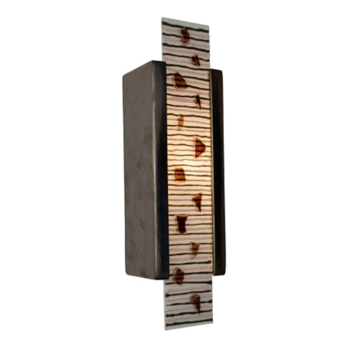 A19 RE115-GM-MRW reFusion Zen Garden Wall Sconce Gunmetal and Multi Ro