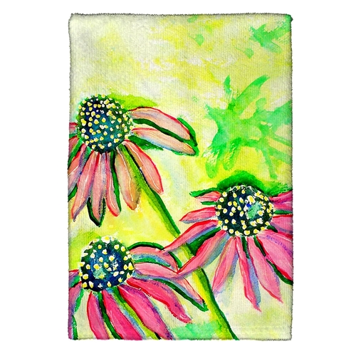 Betsy Drake KT195 Cone Flowers Kitchen Towel