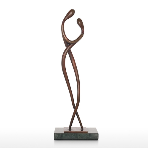 Tooarts Art Decor Abstract Brass Sculpture Embrace