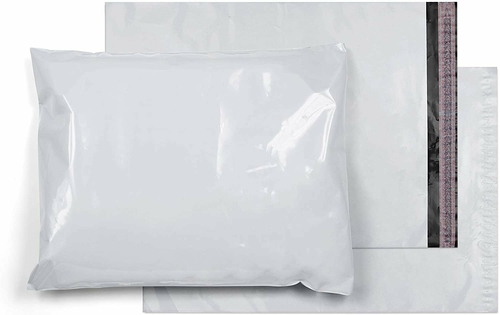 White Poly Mailers 5x7 Inch Size. Pack of 50 Self-Sealing Polyethylene