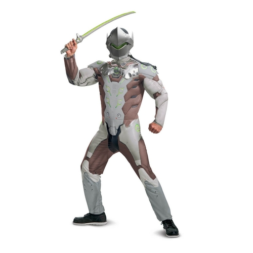 Disguise 276116 Halloween Overwatch Genji Mens Teen Muscle Costume - M