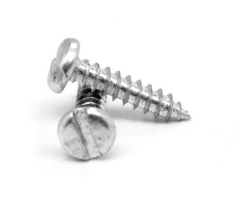 No.10-12 x 4 in. Slotted Pan Head Type A Sheet Metal Screw, Low Ca