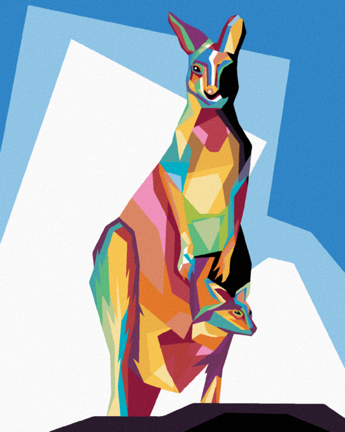 Paint by Numbers - COLOURFUL KANGAROO