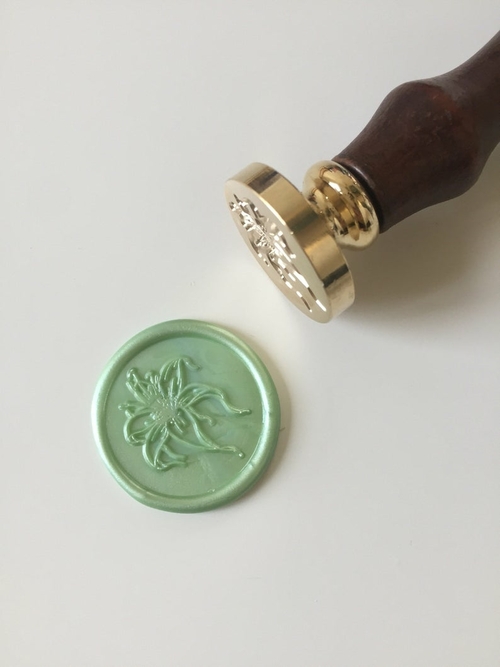 May Birth Month Flower Lily Wax Seal Stamp