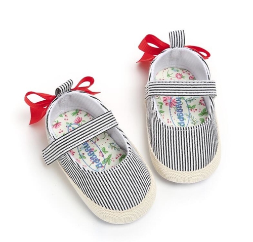 Toddler Stripe Newborn baby moccasins soft sole