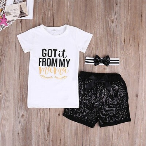 Cool Baby Girls Boys Clothing Sets T shirt+