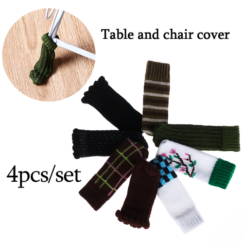 4 Pcs/Set 10 x 3 cm Knitted Floor Protector Chair