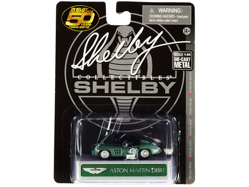 Aston Martin DBR1 #5 Green Metallic 1/64 Diecast Model Car by Shelby