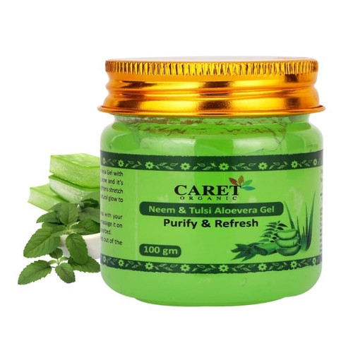 Organic Aloevera Gel with Neem & Tulsi Preventing dryness,Combats