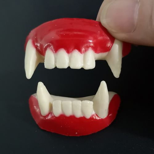 2 Pcs Party Prank Halloween Tricks Funny Denture
