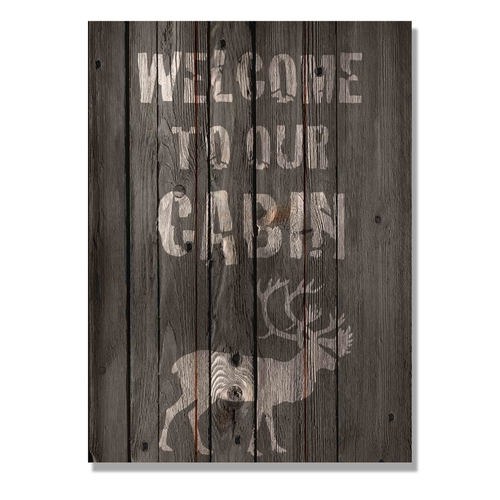 Day Dream MLWTC1115 11 x 15 in. Welcome to Our Cabin Wall Art