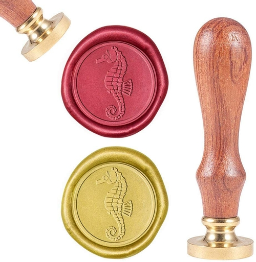 Sealing Wax Stamps Sea Horse Retro Wood Stamp Wax Seal