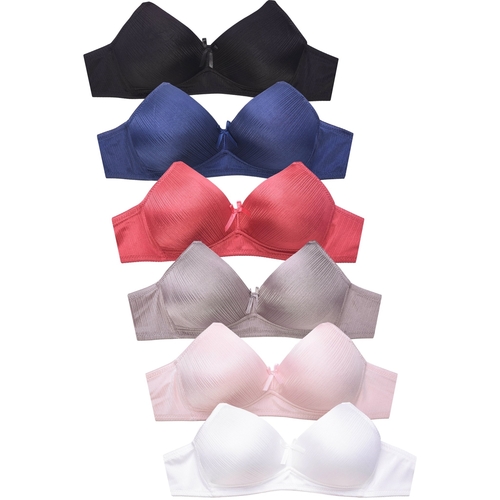 Mopas BR4440N-36C Wire Free Lace Trim Bra - 36C - Style BR4440N - Pack