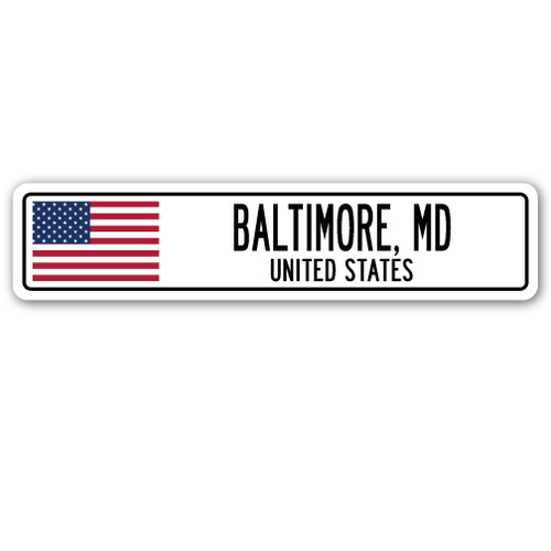 SignMission SSC-Baltimore Md Us Street Sign - Baltimore, MD, U