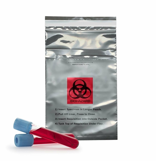 Pack of 1000 Specimen Transfer Bags 6 x 10 1/4. Opaque Seal Top Bags 6