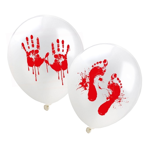 10pcs/Pack  Blood Fingerprint Halloween Balloon