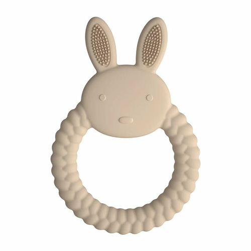 Silicone Bunny Teether - Cream