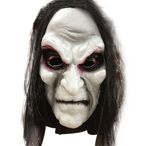 Halloween Mask Zombie Prop Long Hair Ghost