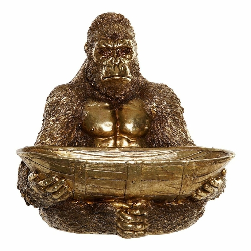 Decorative Figure DKD Home Decor Resin Gorilla (33 x 28 x 33 cm)